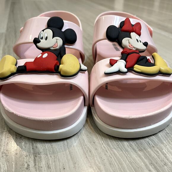 Mini Melissa Cosmic Disney Sandals Girls Disney Minnie and Mickey Mouse Pink C10 - Picture 5 of 12